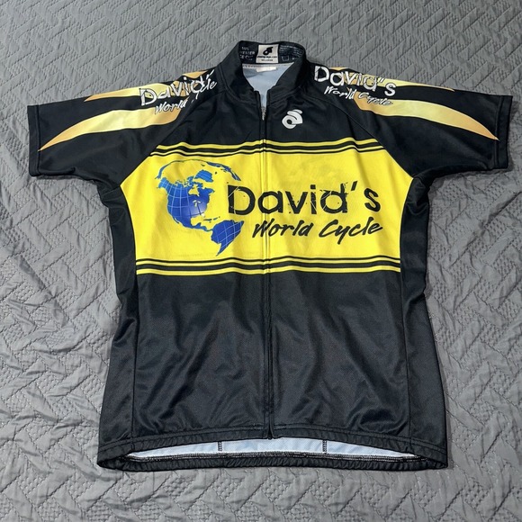 Champ-Sys David's World Cycle Short Sleeve Full Zip Cycling Jersey Mens XXL - Picture 1 of 6